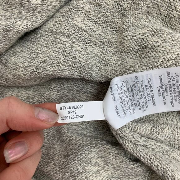 Madewell Sweater Tee Womens 2XS XXS Gray Knot Front Detail Cropped Fit Cotton - Picture 9 of 13